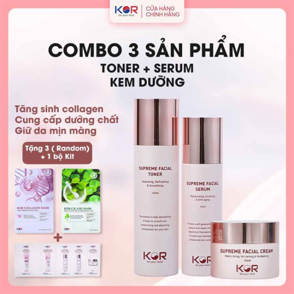 Bộ Mềm Mịn Mỗi Ngày ( Toner + Serum + Kem dưỡng )