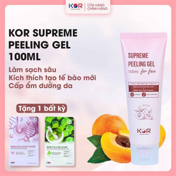 Gel tẩy tế bào chết Hàn Quốc KOR Supreme Peeling Gel 100ml