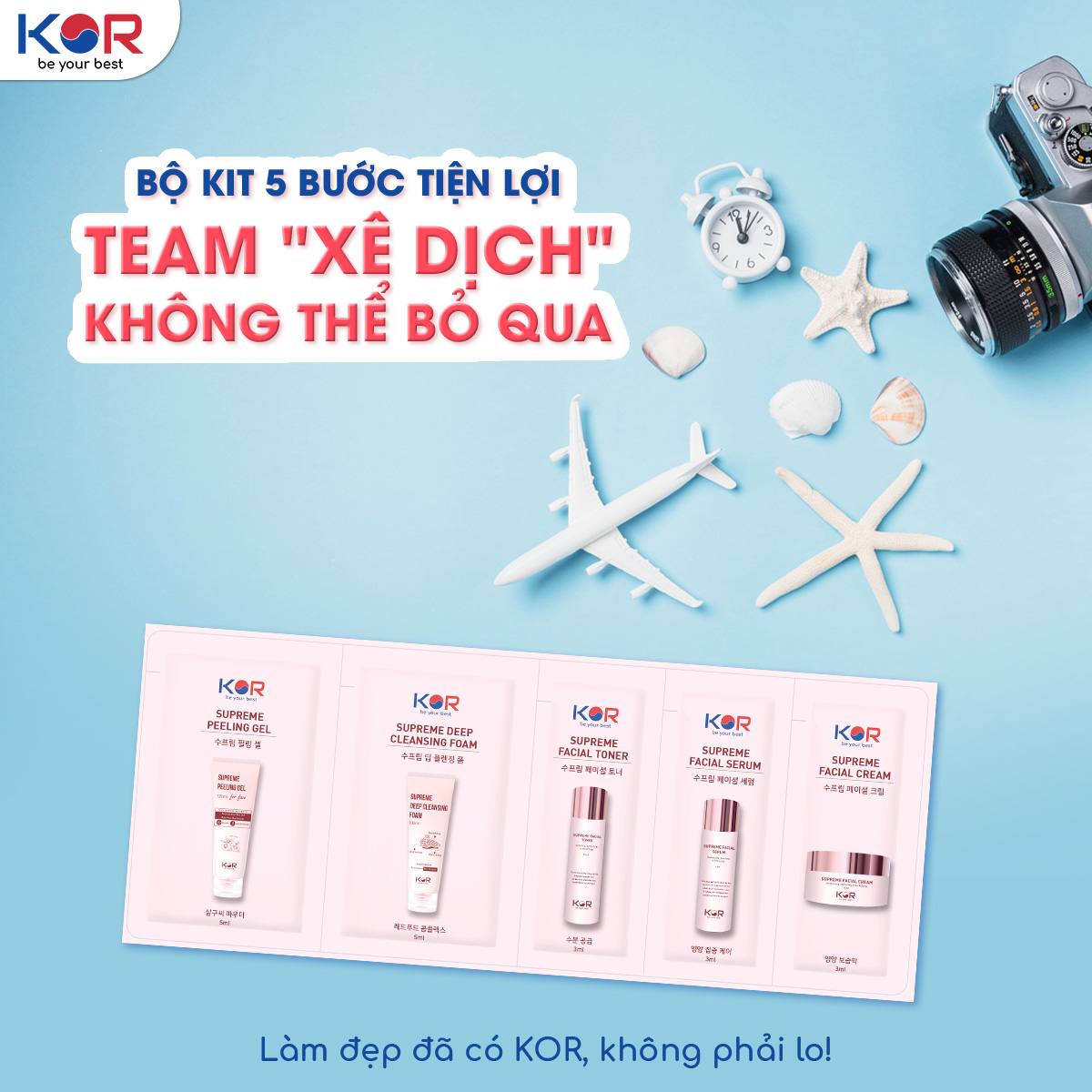Tại sao bộ mỹ phẩm du lịch KOR được các cô nàng hiện đại yêu thích?