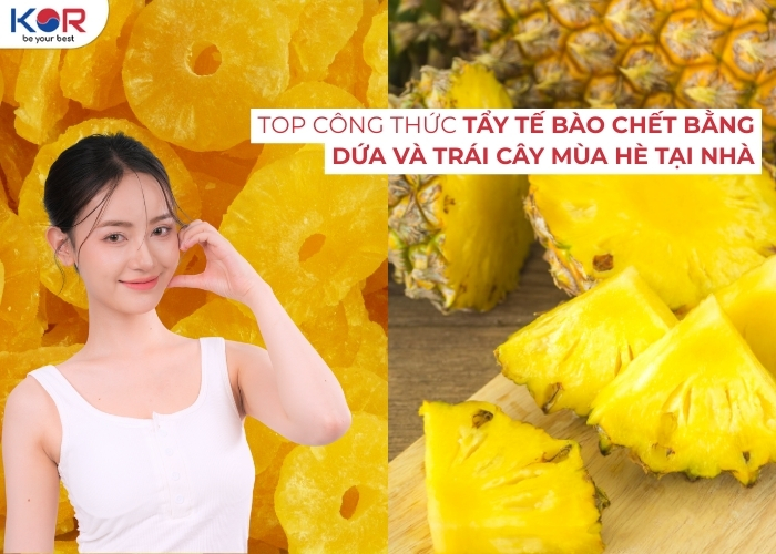 Làm tẩy tế bào chết thiên nhiên từ dứa và trái cây mùa hè