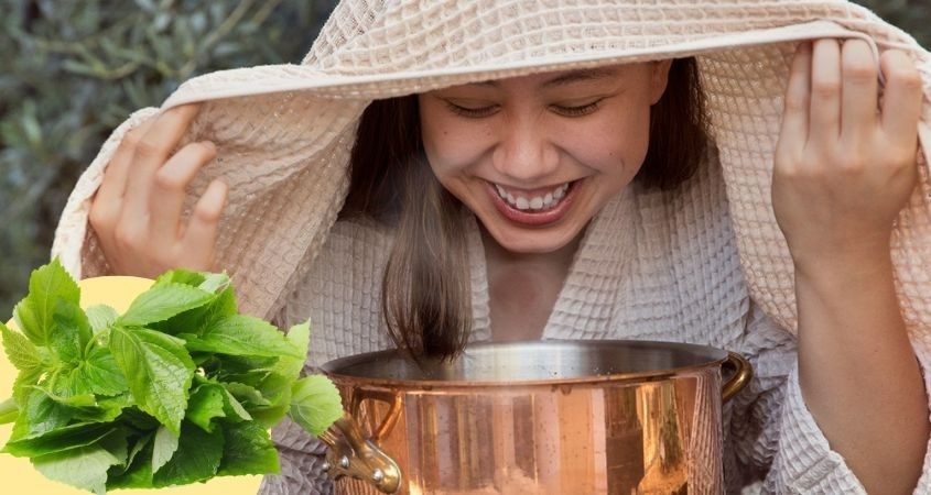 Xông mặt thanh lọc da, giảm mụn ẩn