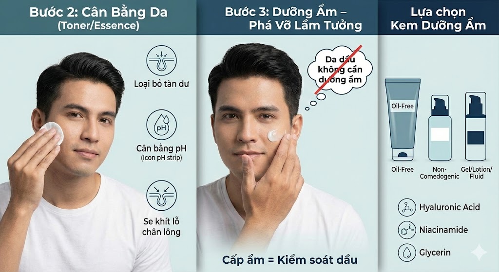 Cách chăm sóc da dầu cho nam – giảm nhờn, hết mụn, da vẫn khỏe