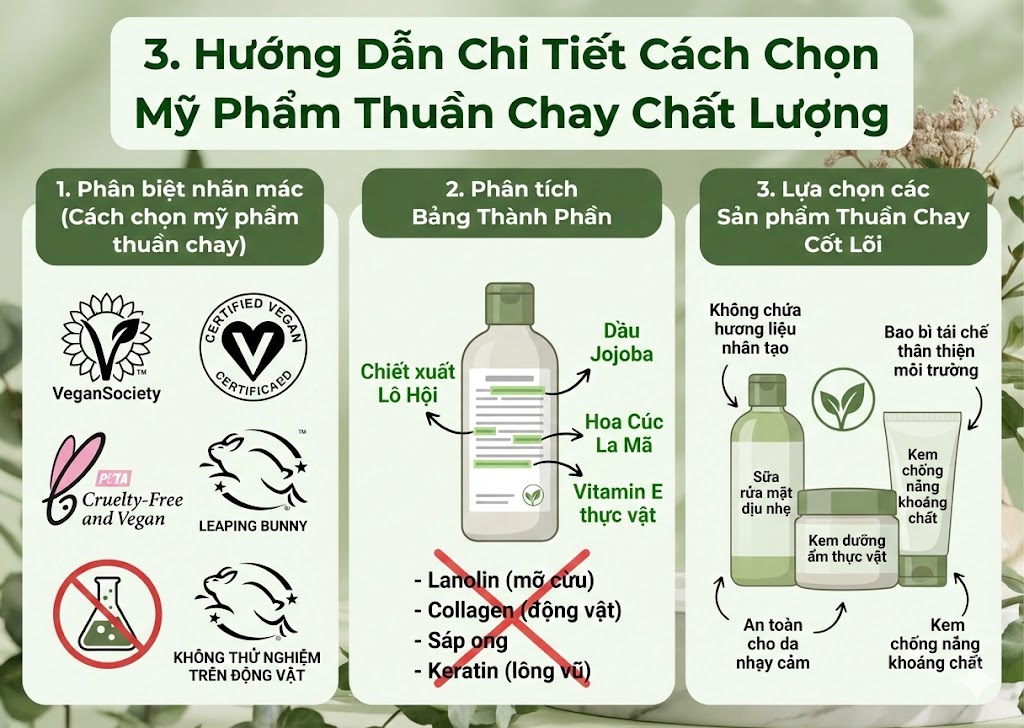 Mỹ phẩm thuần chay cho da nhạy cảm và da dầu – An toàn & thân thiện với môi trường