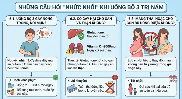Bộ 3 uống: Glutathione - Vitamin C - L-Cystine có thực sự trị mảng nám không?  - KOR COSMETICS
