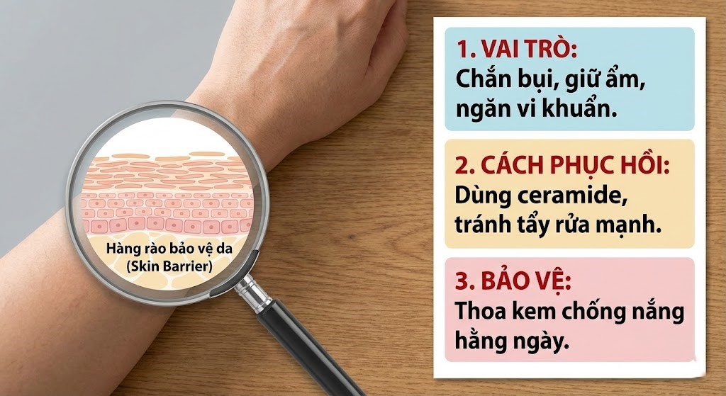 Hàng rào bảo vệ da là gì? Vai trò, cách phục hồi và bảo vệ