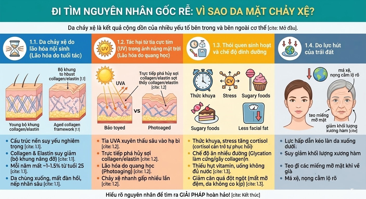 Mẹo căng da mặt chảy xệ hiệu quả không cần phẫu thuật