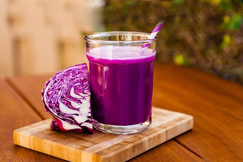 Thành phần dinh dưỡng trong sinh tố bắp cải tím và táo xanh