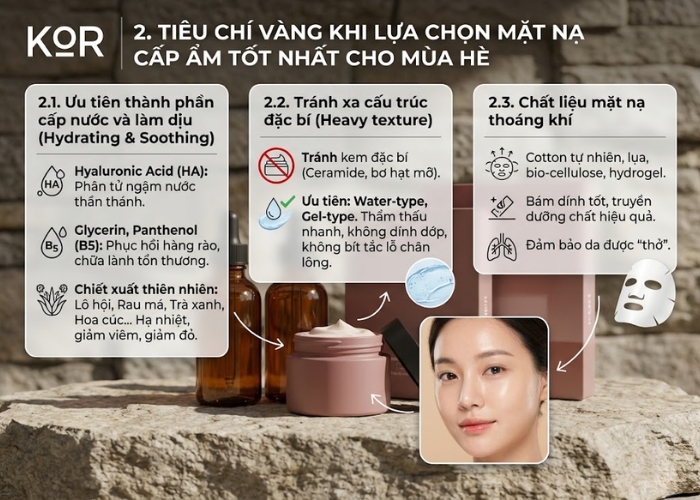 Top 10 Mặt Nạ Dưỡng Ẩm Tốt Nhất Cho Mùa Hè Nóng Bức