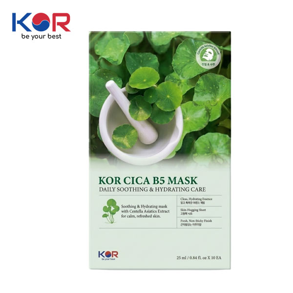 Mặt nạ KOR CICA B5 MASK - DAILY SOOTHING & HYDRATING CARE