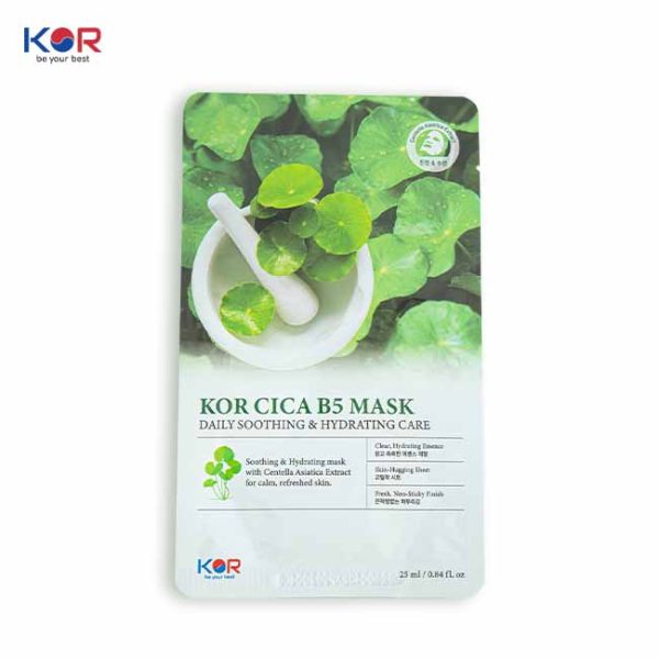 Mặt nạ KOR CICA B5 MASK - DAILY SOOTHING & HYDRATING CARE