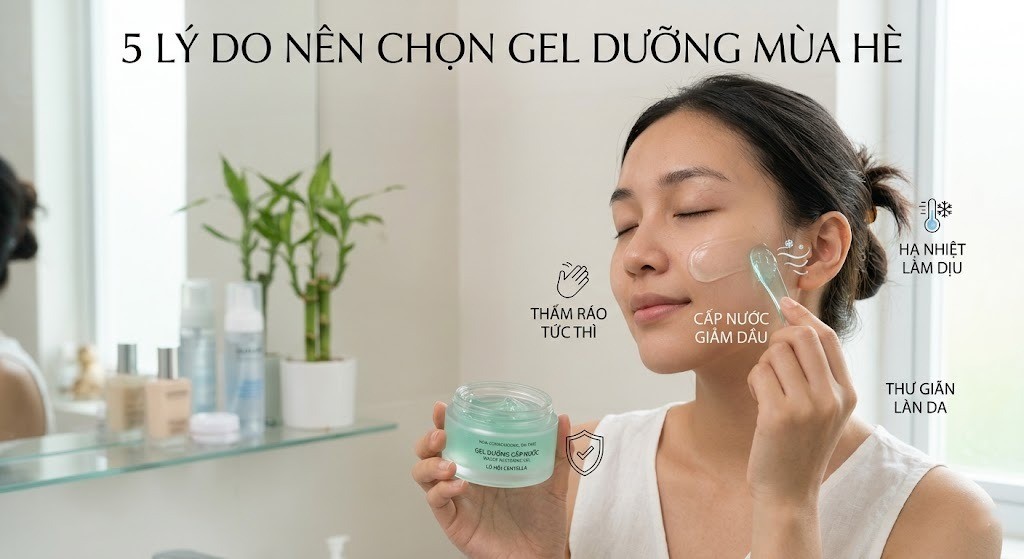 Tại sao bạn nên chuyển từ kem dưỡng dạng đặc sang dạng Gel/Lotion vào mùa hè? 