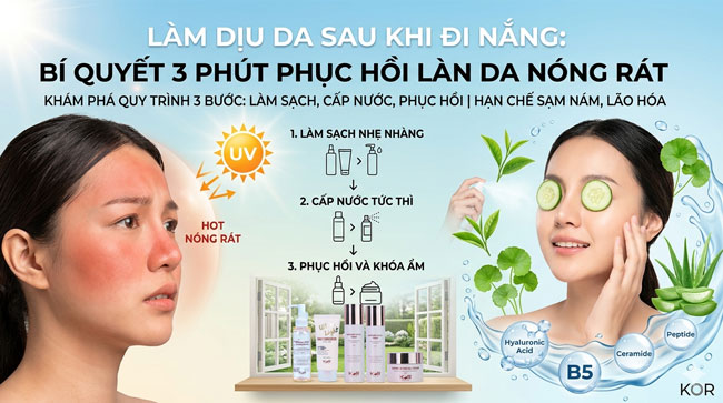 3 Phút Làm Dịu Da Sau Khi Đi Nắng: Bí Quyết Giảm Nóng Rát, Ngừa Sạm Da