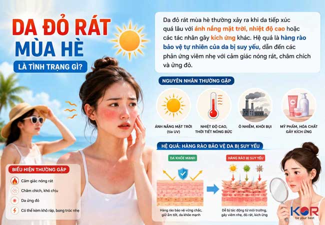 Da đỏ rát mùa hè nên làm gì đầu tiên?