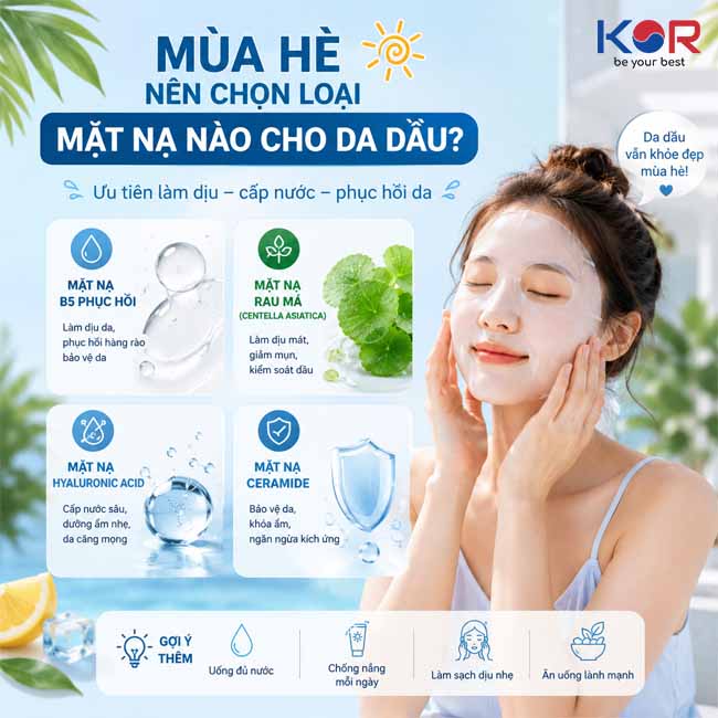 Mùa hè nên chọn loại mặt nạ nào cho da dầu?