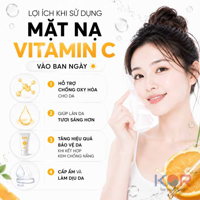 Lợi ích khi sử dụng mặt nạ vitamin C vào ban ngày