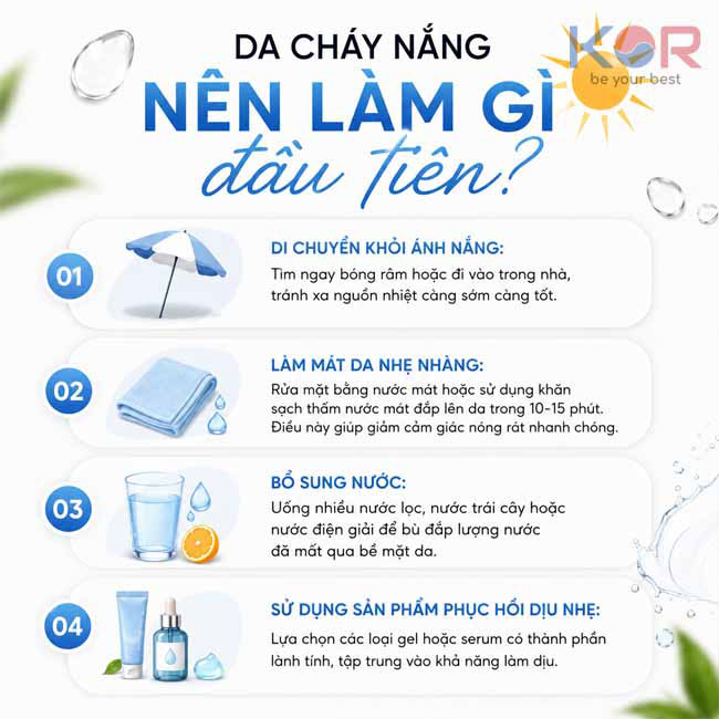 Da cháy nắng nên làm gì đầu tiên