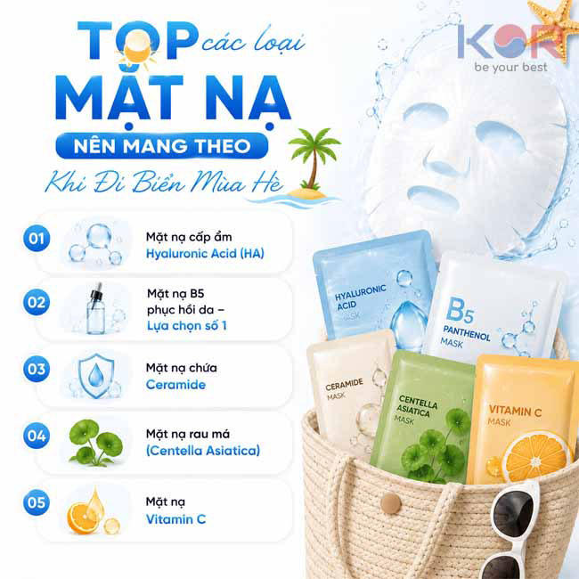 Top các loại mặt Nạ Nên Mang Theo Khi Đi Biển Mùa Hè