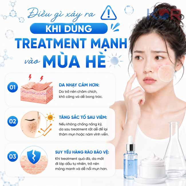Điều gì xảy ra khi dùng treatment mạnh vào mùa hè