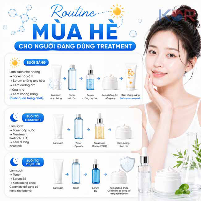 Routine mùa hè cho người đang dùng treatment
