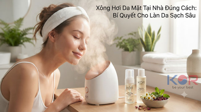 Xông Hơi Da Mặt Tại Nhà Đúng Cách: Bí Quyết Cho Làn Da Sạch Sâu, Thư Giãn Chuẩn Skincare Hàn Quốc