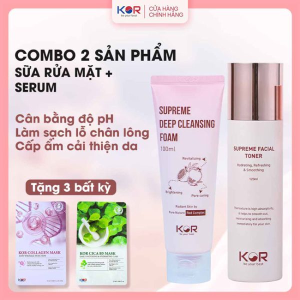 Bộ Làm Sạch Cân Bằng Da (  Sữa rửa mặt + Toner )