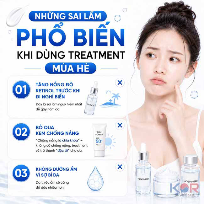 Những sai lầm phổ biến khi dùng treatment mùa hè