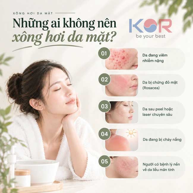 Những ai không nên xông hơi da mặt ?